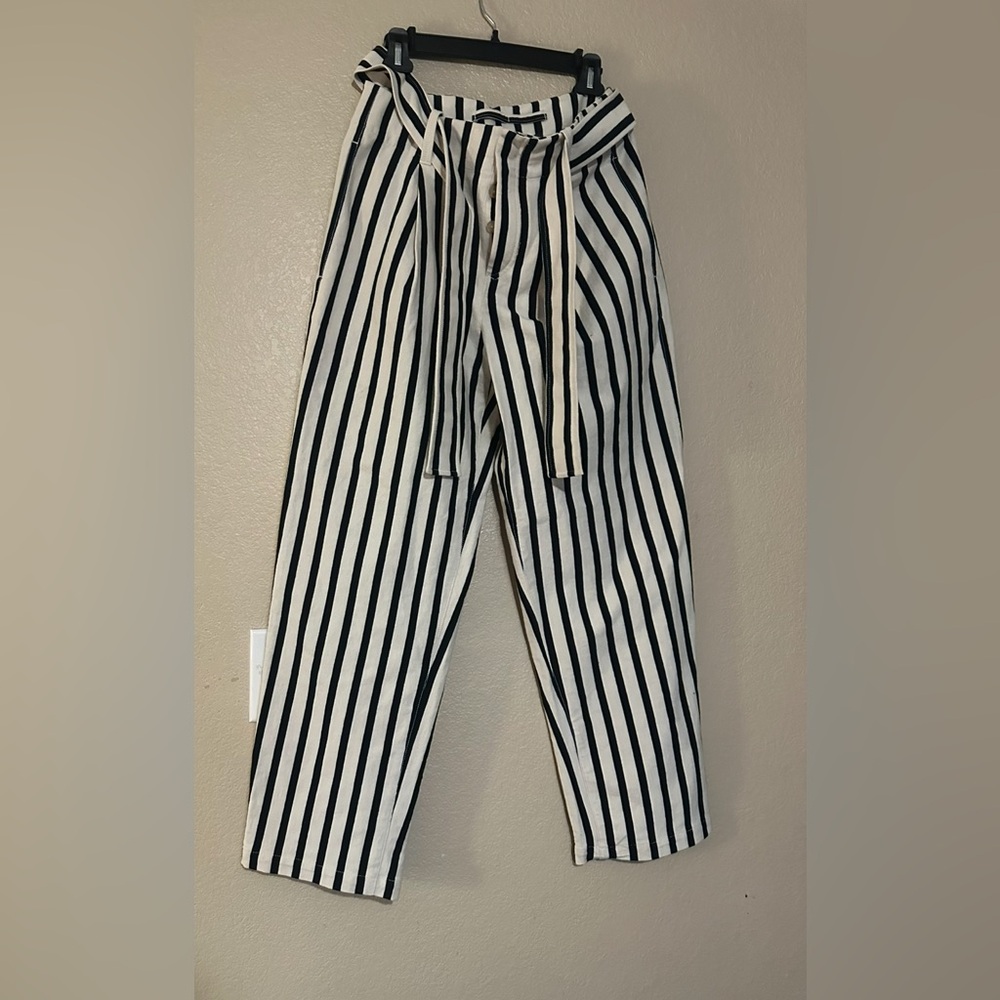 NWOT POLO RALPH LAUREN BELTED STRIPPED PLEATED PANTS CLASSIC STYLE